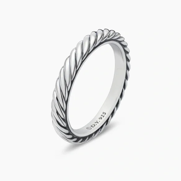 DAVID YURMAN Cable Collectibles® Stack Ring Sterling Silver - Picture 8 of 14